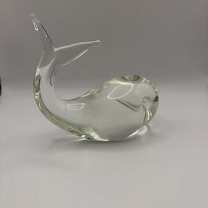 Art Glass Whale Sculpture Paperweight